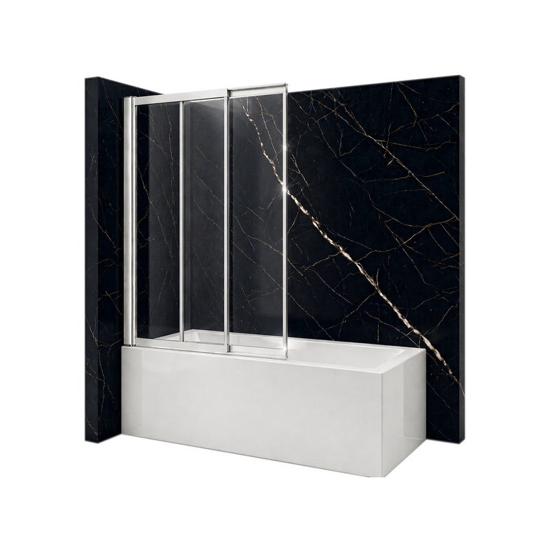 SILLA Parawan nawannowy SPENCER 2-skrzydłowy 120x150 cm Rozsuwany Chrom