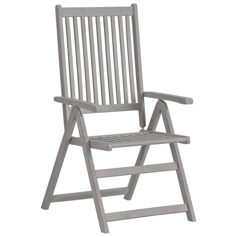 Chaises inclinables de jardin lot de 2 et coussins Bois acacia - 3