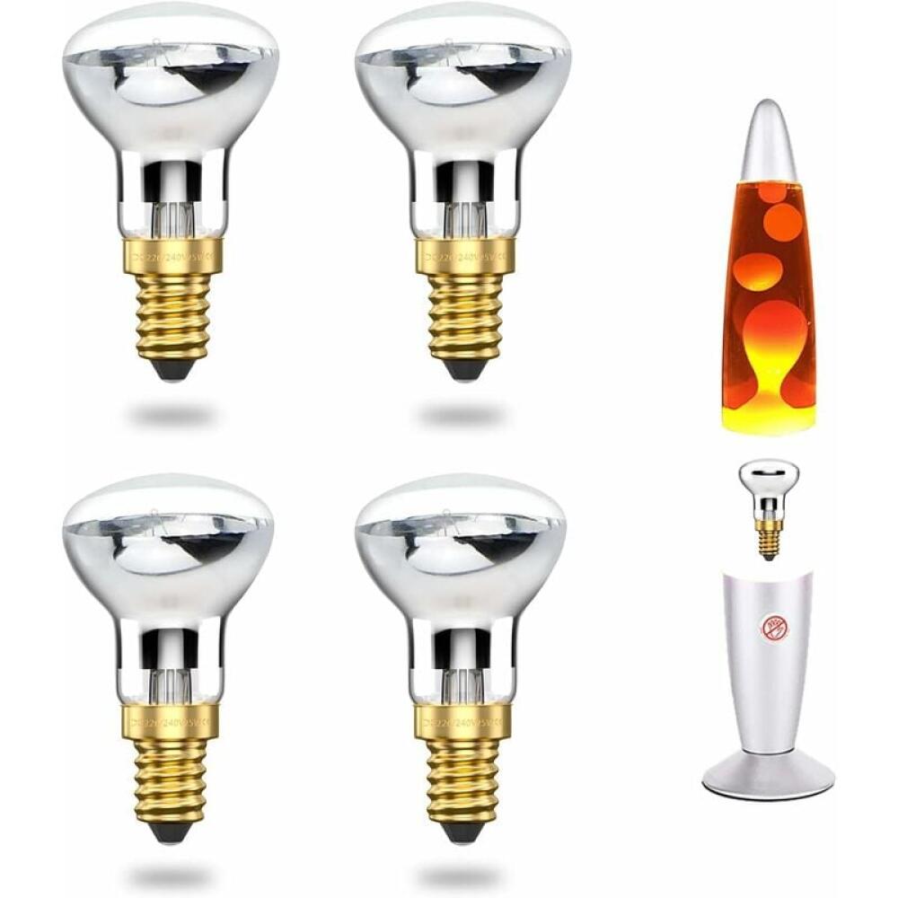 Lote De 3 Focos Incandescentes R39, 25W, Regulables, Luz Cálida, Casquillo E14 – Lámpara Lava O Reflector