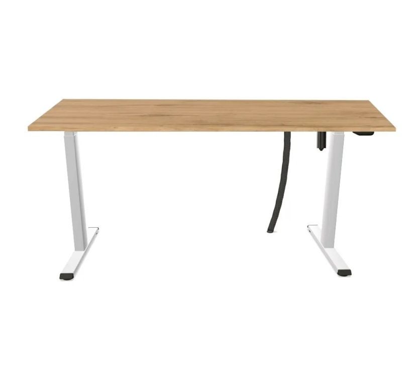 Biurko eCOMO 160x80cm dąb hickory z regulacją wysokości - powystawowe