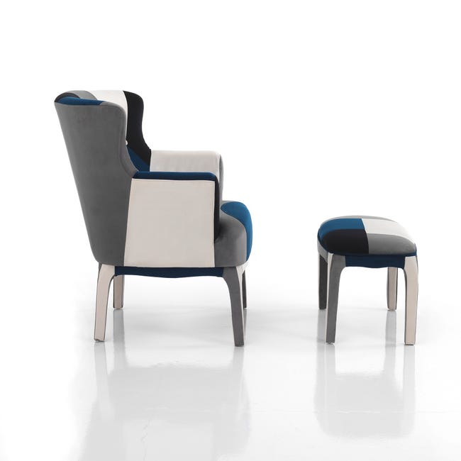 Sedia Poltrona Tomasucci Kaleidos Poltrona Pouf KALEIDOS-E BLUE