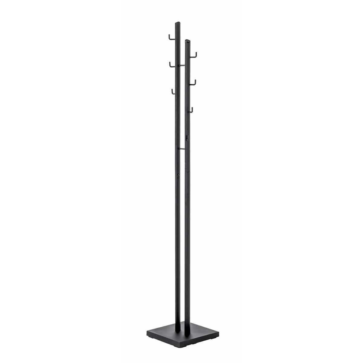 Appendiabiti HAKU Möbel In Metallo Nero, Altezza 180 Cm, Diametro Base 48 Cm, Design Moderno E Minimalista