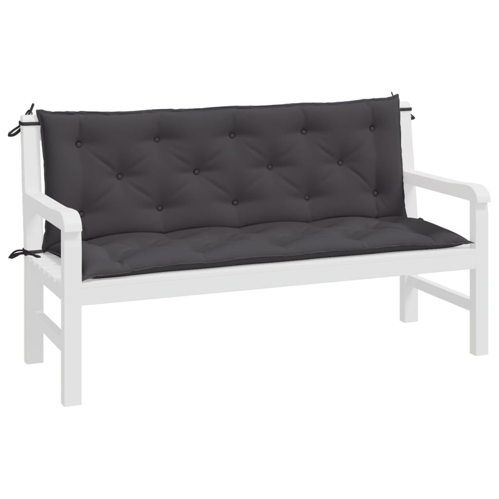 Almofadões banco jardim 2pcs 150x50x7cm tecido oxford antracite vidaXL - 4