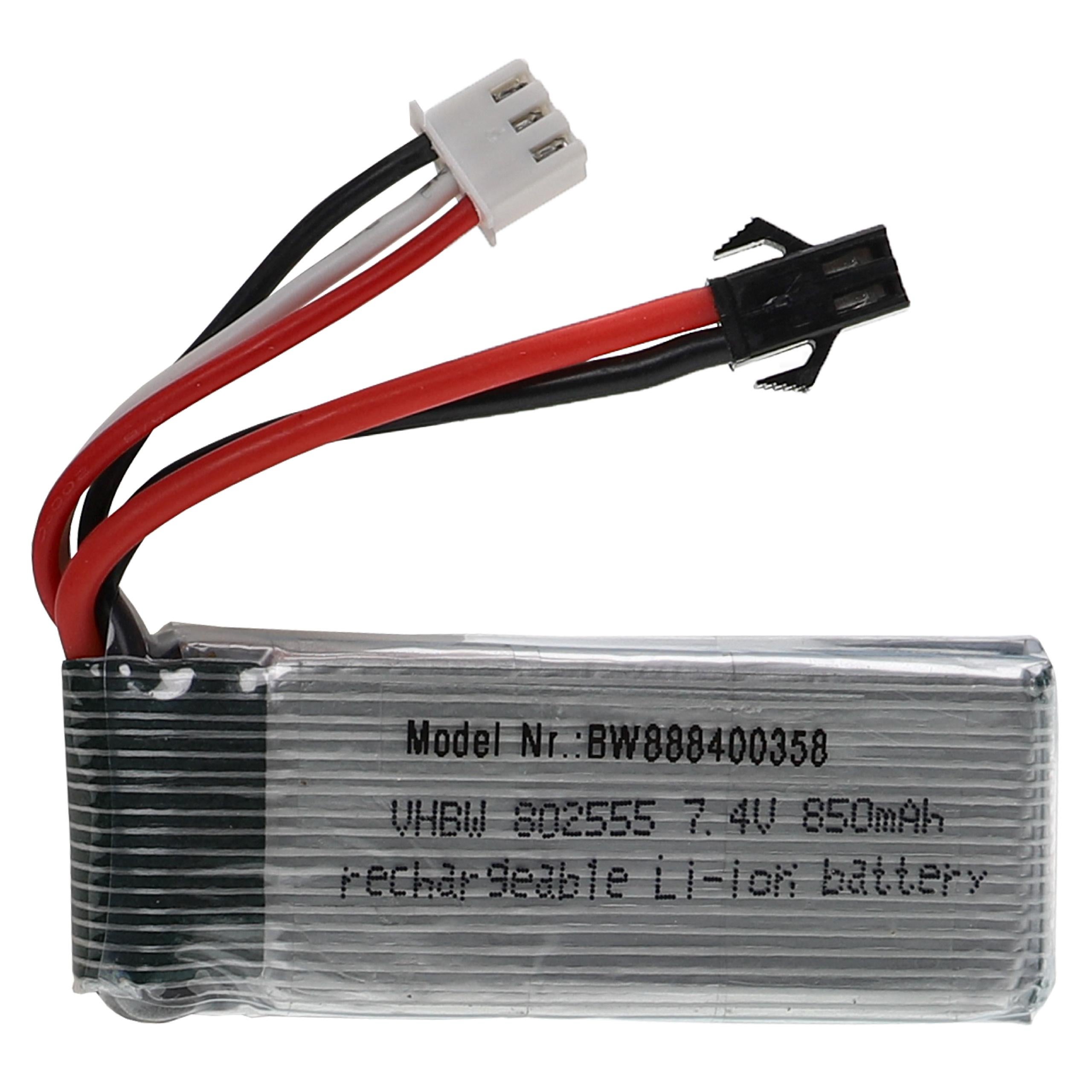 Vhbw batteria con SM-2P per modellismo per es. macchine da corsa, elicotteri, aerei (850mAh, 7,4V, Li-Poly, 60 x 20 x 15 mm) | Leroy Merlin