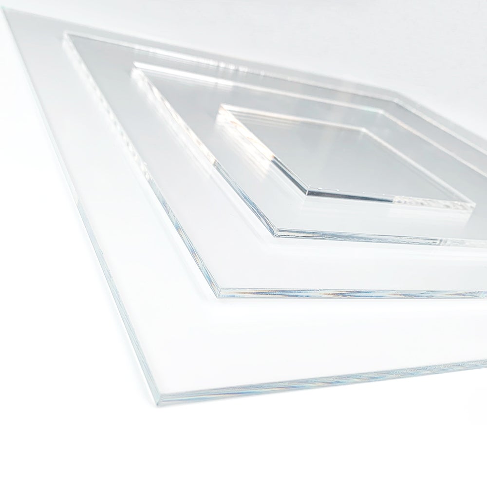 Plaque verre acrylique transparent 1 mm - 60 x 80 cm (600 x 800 mm) - Verre synthétique - Plaque PET/APET - 2
