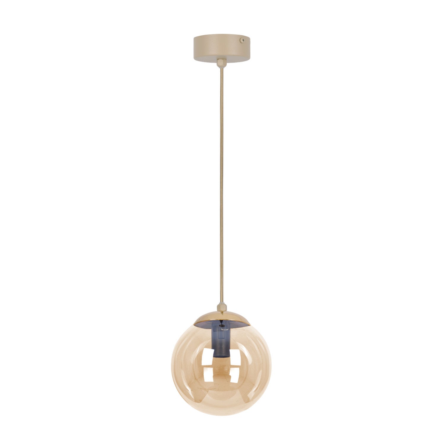 Lampa wisząca FELIX beżowa 1xE14x15W szkło wym:95x14x14cm IP20 Kaja