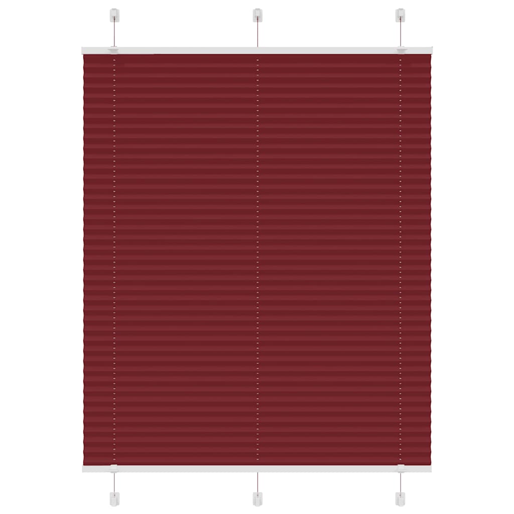Roleta plisowana Bordowy Czerwony 105x100 cm Szerokość tkaniny vidaXL