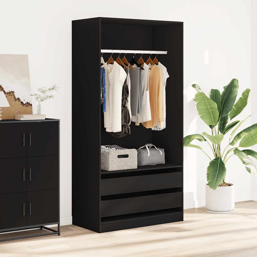 Vidaxl Armario De Madera Contrachapada 100X50x200 Cm Negro , Leroy Merlin