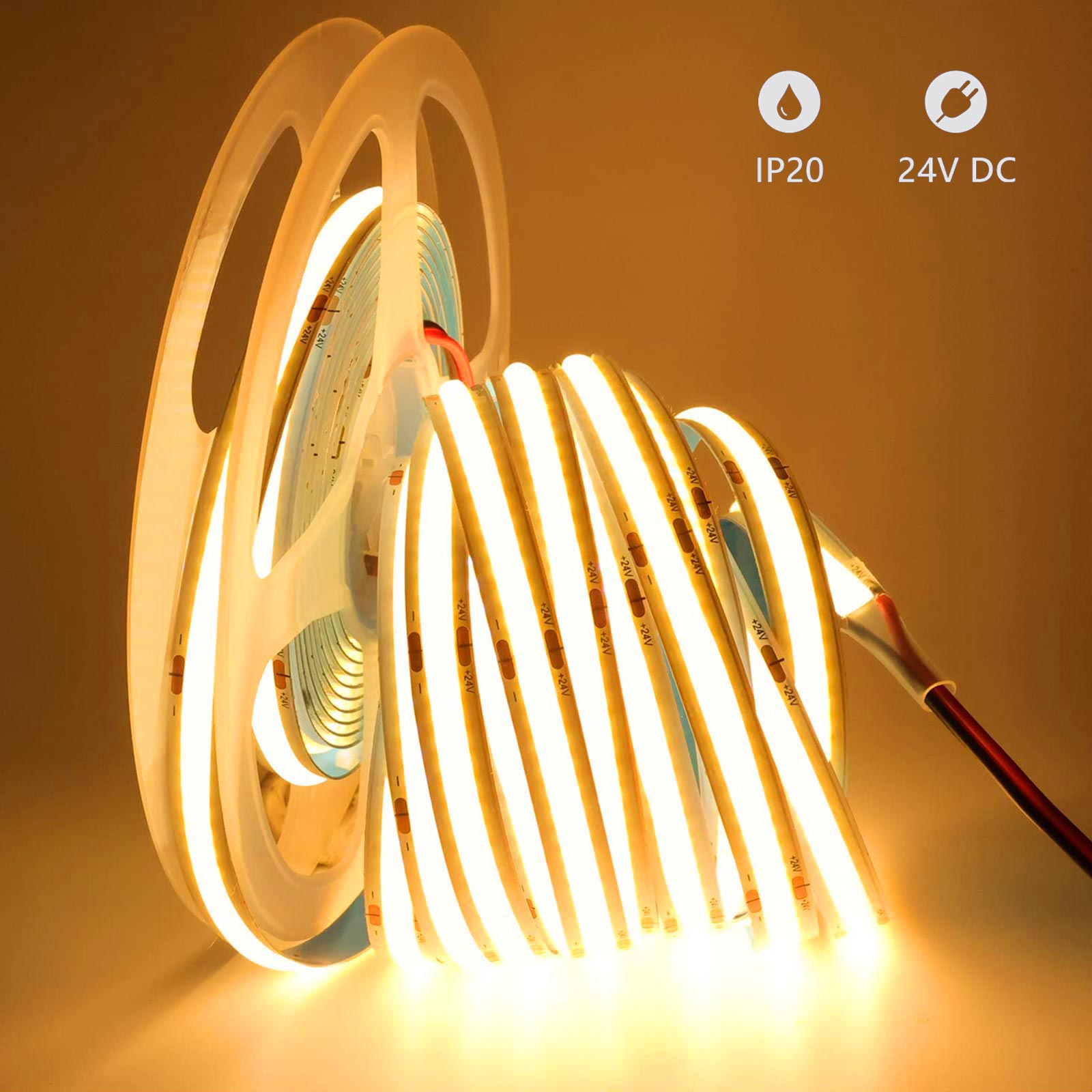 Striscia Linear COB Flex 1600 Led Dimmerabile 24 Volts lama luce ...