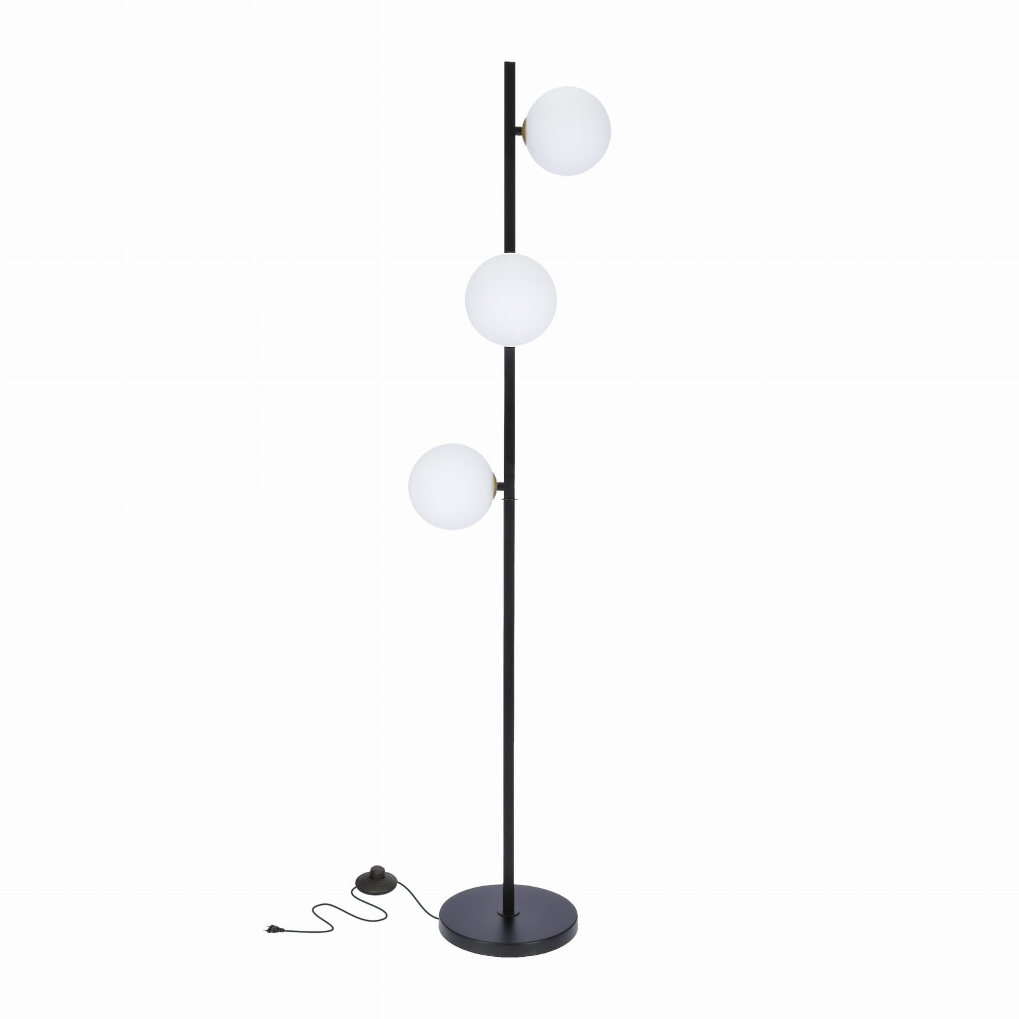 Lampa podłogowa stojąca Kama czarno-biała 3xG9x28W wym: 150 x 34 x 29 cm metal Candellux