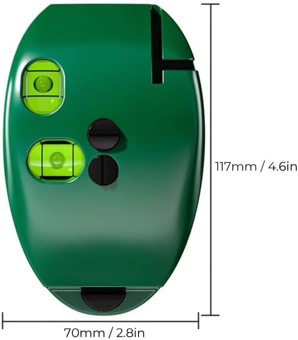 Livello laser elettronico di 90 gradi - Livello laser a dimmer automatico verde con linee orizzontali e verticali (1 campo) - 2