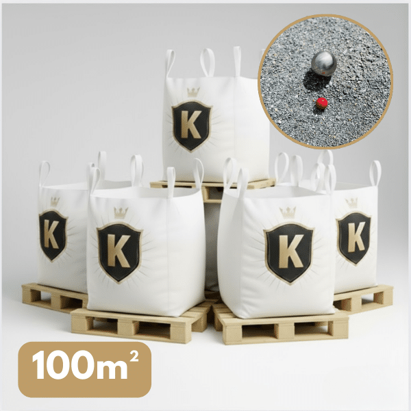 PACK 5 X BIG BAG de +/- 1,5T (Pétanque) Sable des Champions Gris 0/8 mm - Livraison PREMIUM
