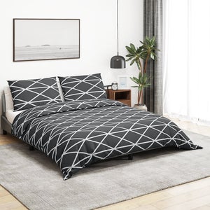 Trapuntino Estivo In Microfibra Linea Elegant – Leggero, Traspirante E Morbido, Matrimoniale 260x270 Cm, Grigio Scuro/chairo
