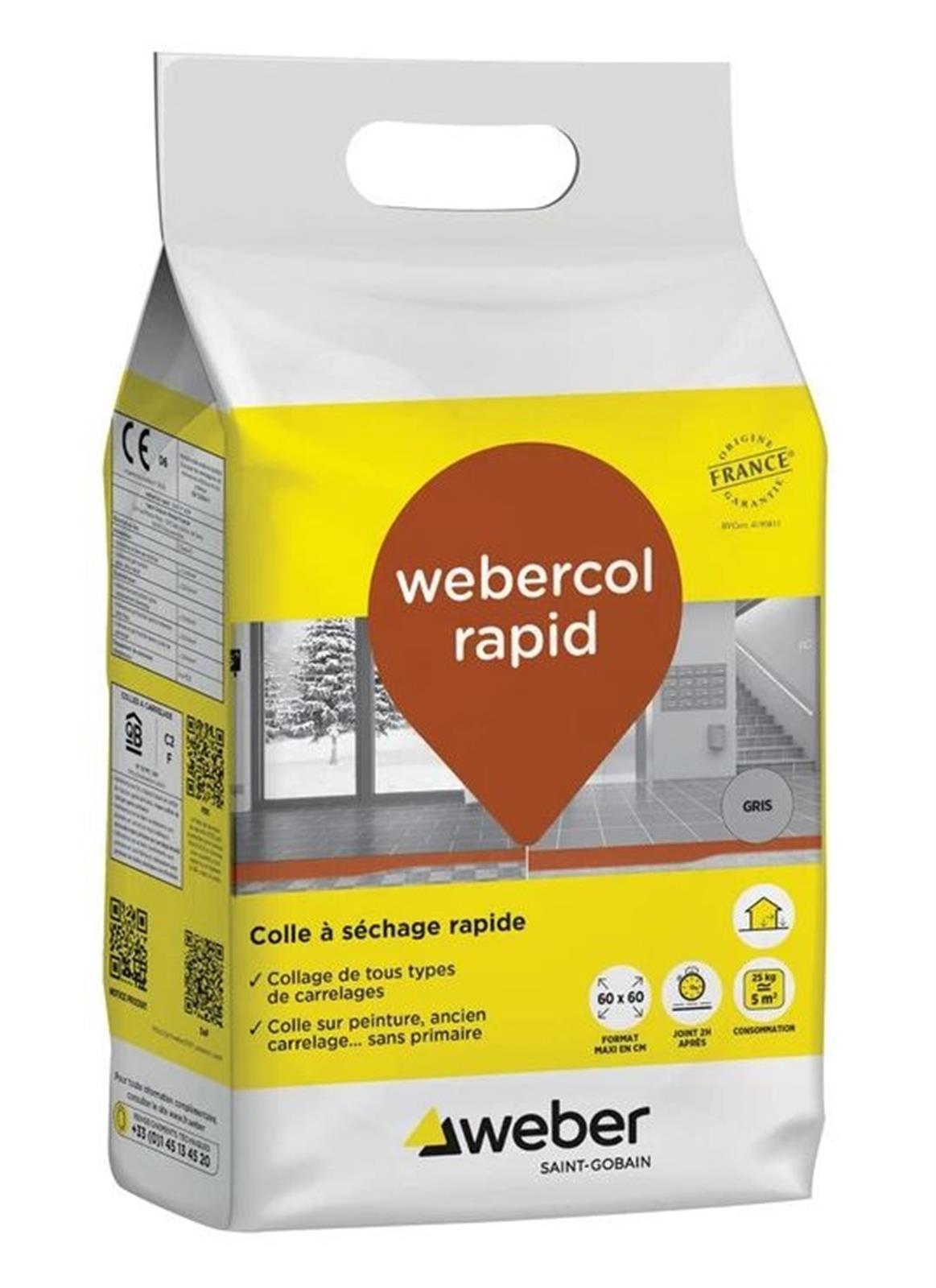 Webercol Rapid Gris - Sac 25 kg - 2