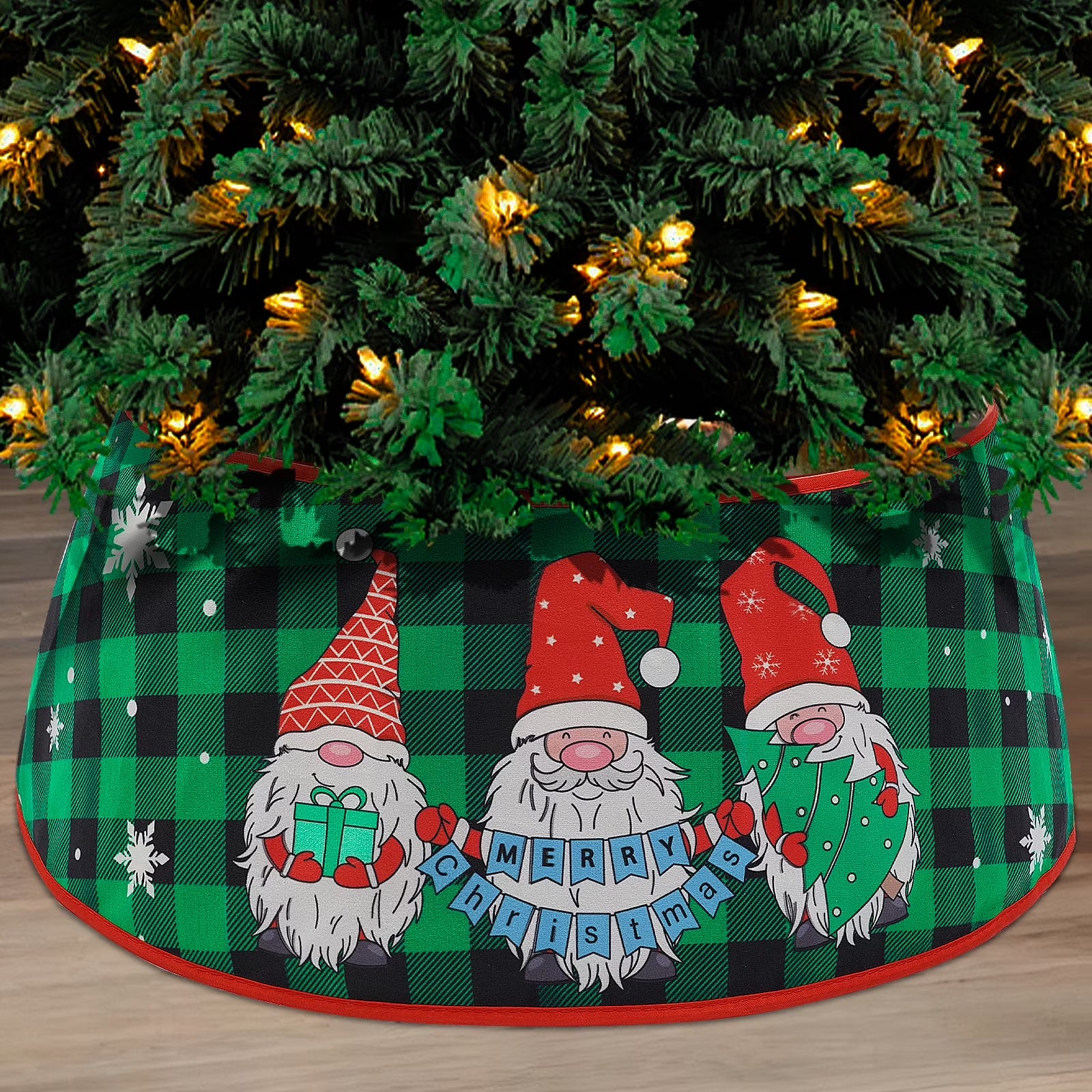 Gonna Per Albero Di Natale In Pizzo Con Piume Di Pavone - 91 Cm, Bordo Con Nappe