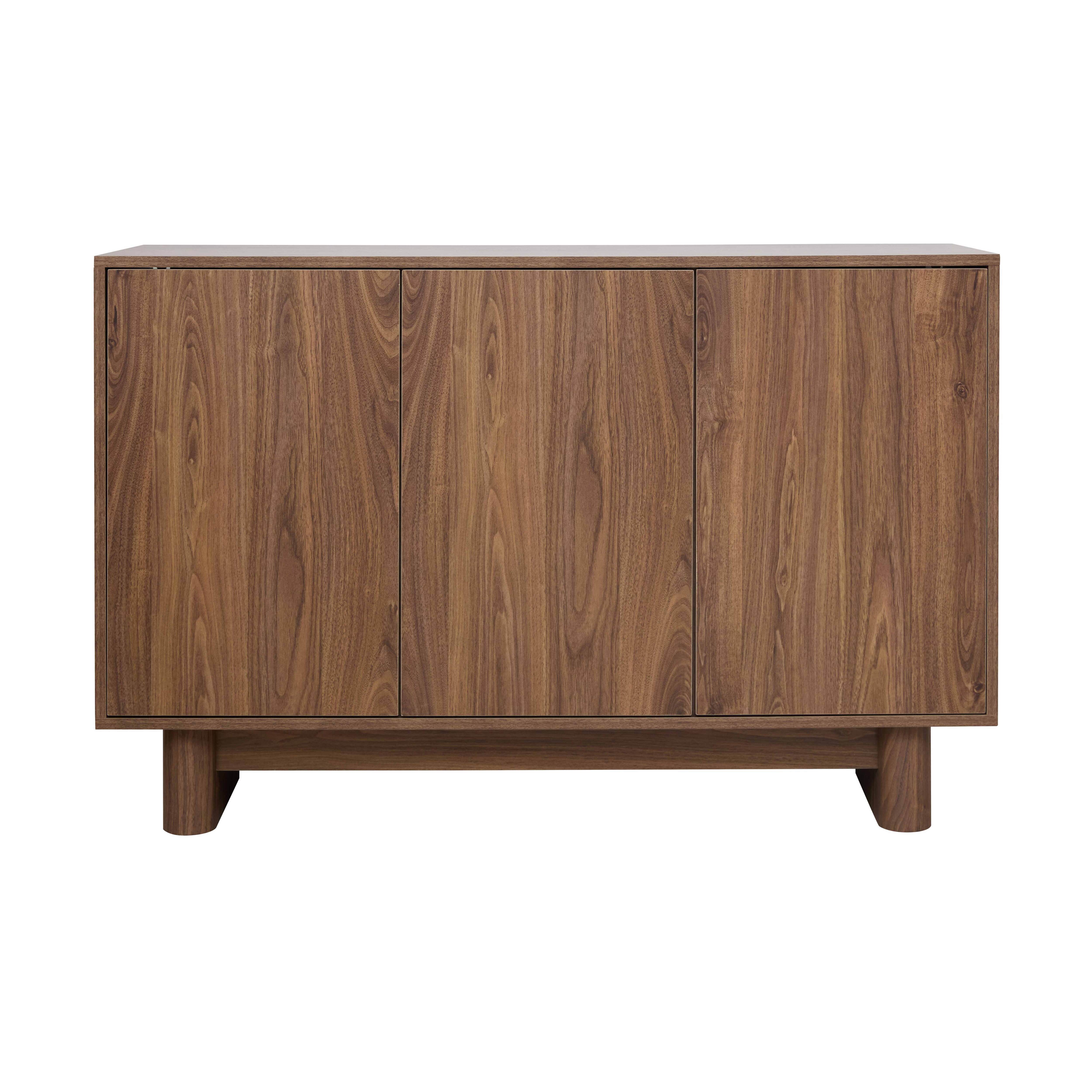 Buffet 3 portes 120 cm scandinave bois foncé - 2