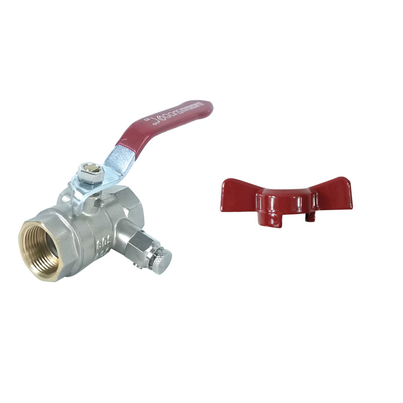 Vanne à purge poignée + papillon femelle femelle 40 49 GARIS V03FF 40M - 2