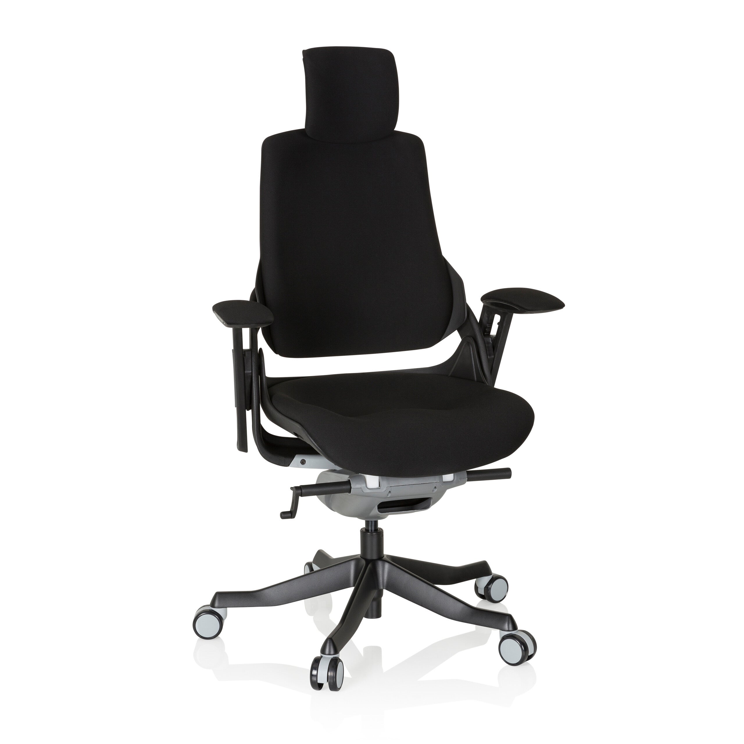 Krzesło biurowe / krzesło obrotowe SPEKTER BLACK tkanina czarna hjh OFFICE