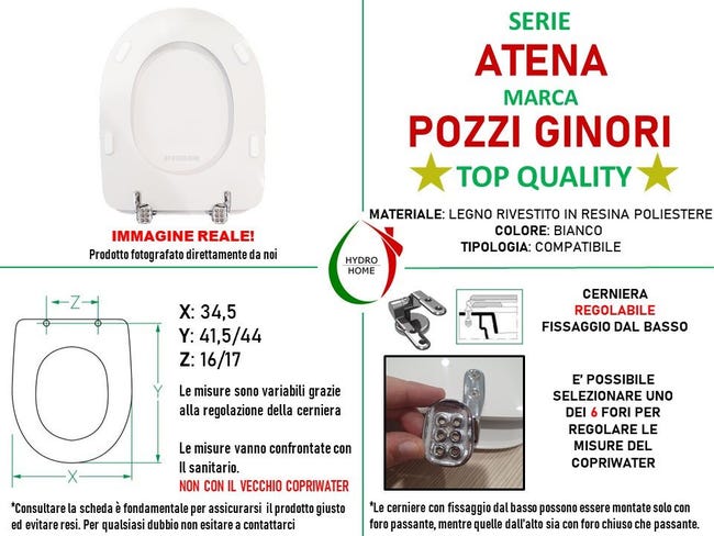 Copriwater compatibile Conchiglia Pozzi Ginori legno rivestito resina poliestere bianco | Leroy Merlin Copriwater compatibile Conchiglia Pozzi Ginori legno rivestito resina poliestere bianco | Leroy Merlin