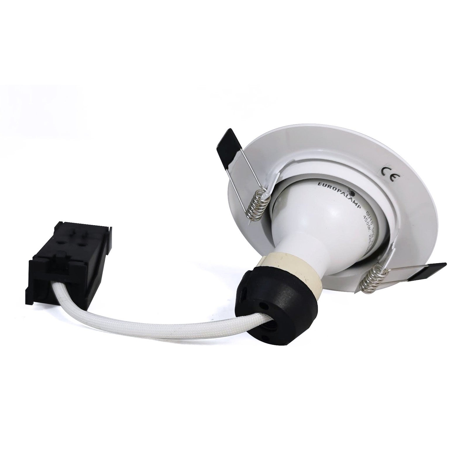 Foco LED Blanco, empotrable y direccionable con GU10 7W 4500K Blanco ...