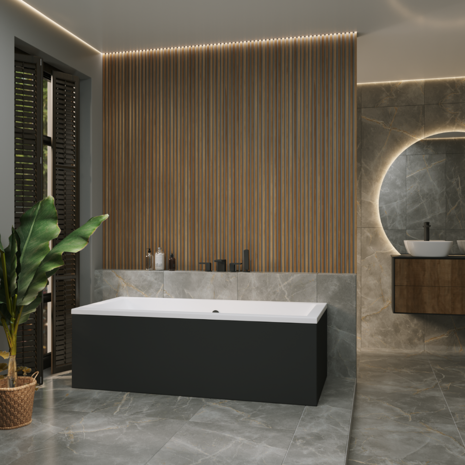 Obudowa do wanny Helmken Alvaro 190 czarna / 22006006B