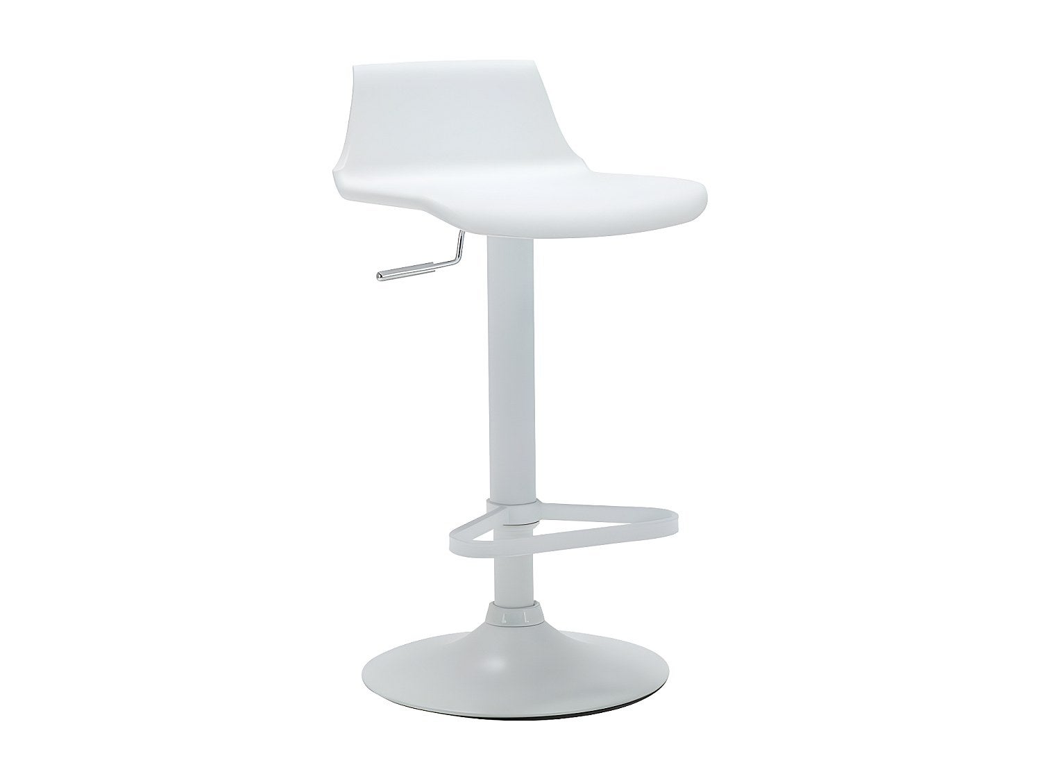 Tabouret de bar - Polypropylène - Hauteur réglable - Coloris blanc - CALAS - 3