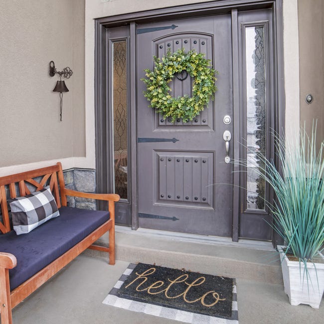 Campanello Da Porta In Ghisa Con Cinturino In Pelle - Stile Tradizionale Per Esterni | Resistente - Foto 7