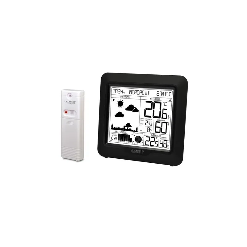 Stazione meteorologica con touchscreen LCD, nero | Leroy Merlin