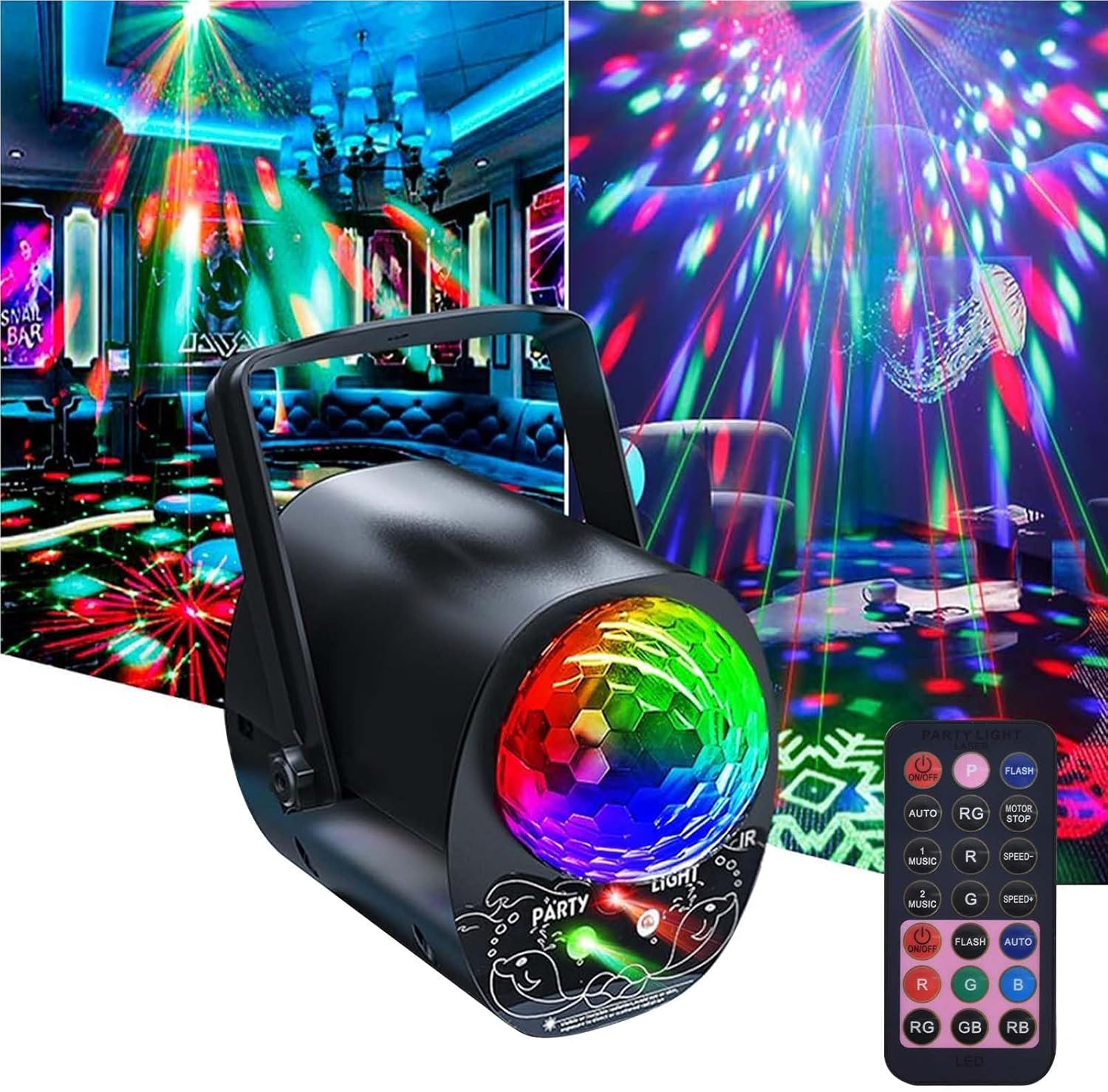 Stroboscope LED Professionnel 15 Lumières - Avec Télécommande - Pour Bar, Club, Soirée