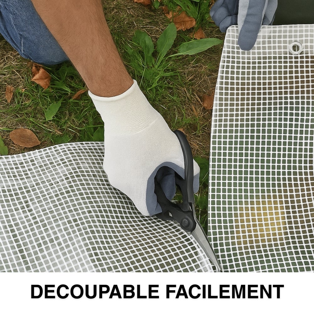 Bâche de protection transparente extérieur - 4 x 6 m - 160 g/m² - 4 x 6 - Transparent - 3