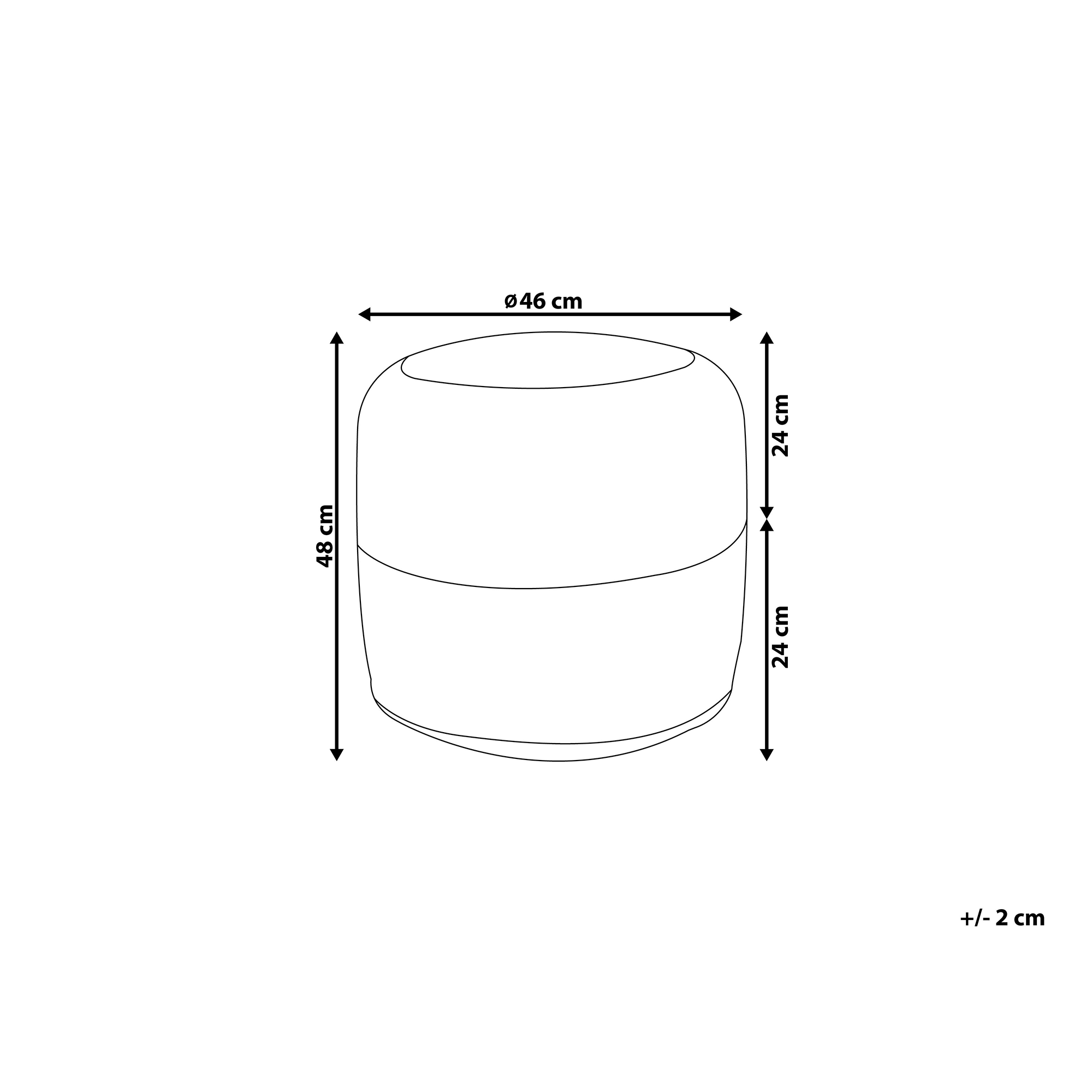 Pouf DALAMA Jute Blanc - 3