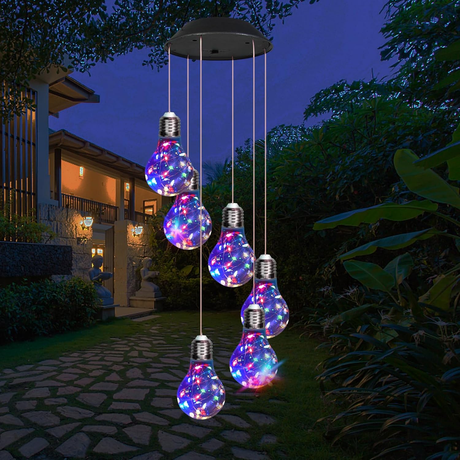 Décoration Extérieure Carillons Éoliens Solar Halloween Lumières