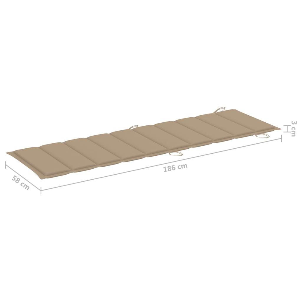 Maison Exclusive - Chaise longue de jardin avec table et coussin Bois d'acacia - 9