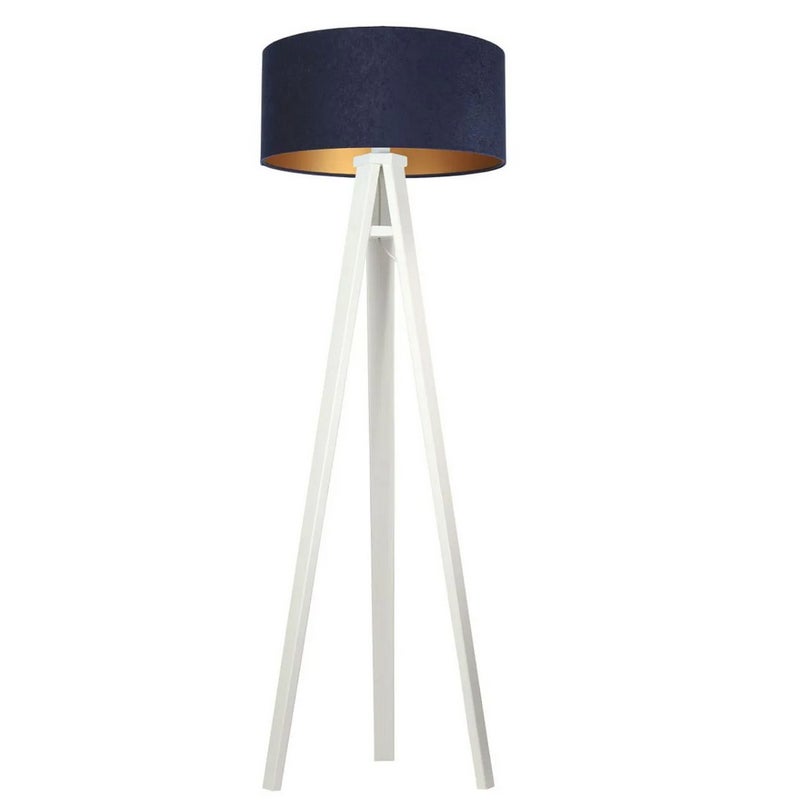 Lampa stojąca HOME 50 granatowa/złoty/biała