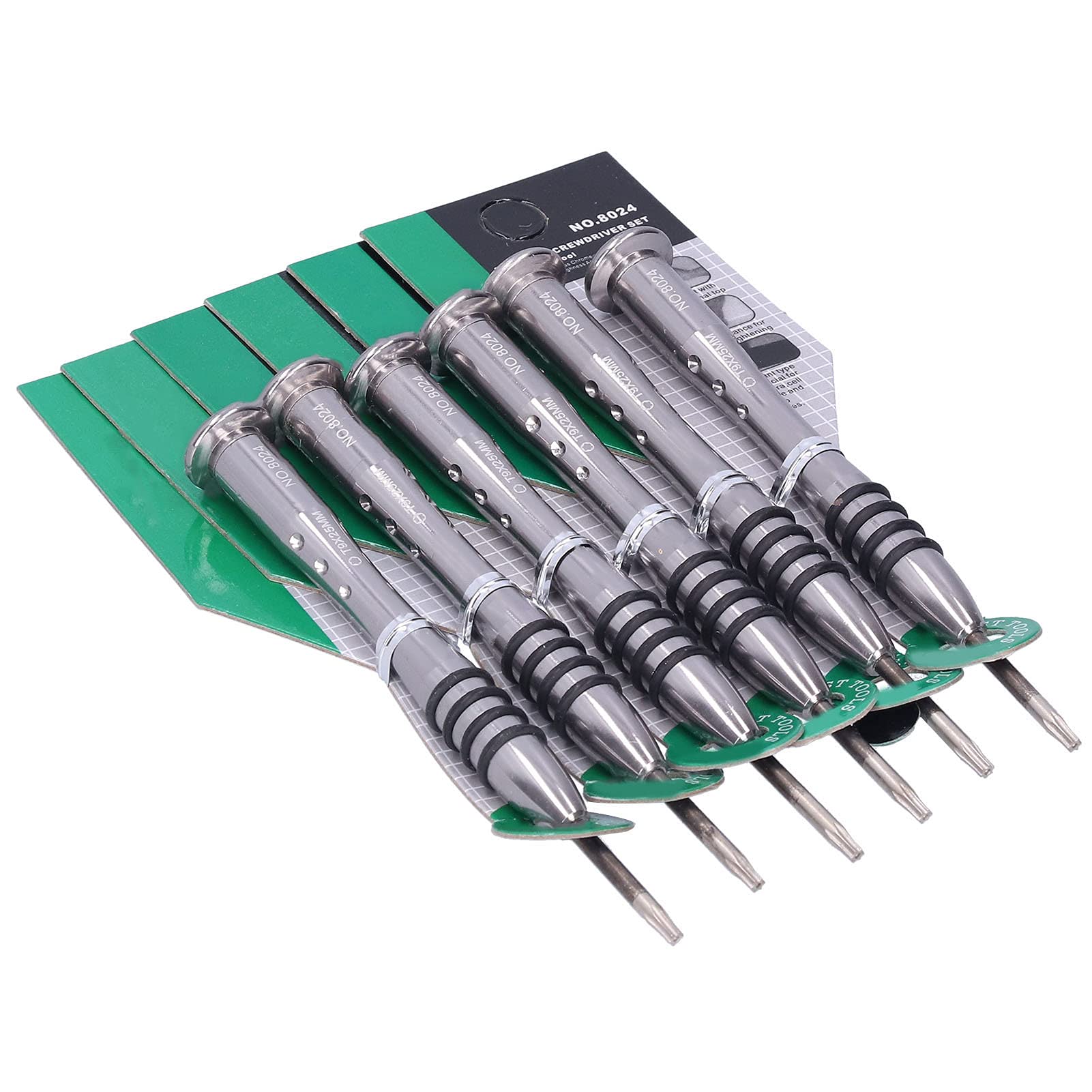 Jeu de 6 tournevis étoile en acier au chrome vanadium, kit d'outils de démontage et de réparation électronique pour téléphone portable - 2