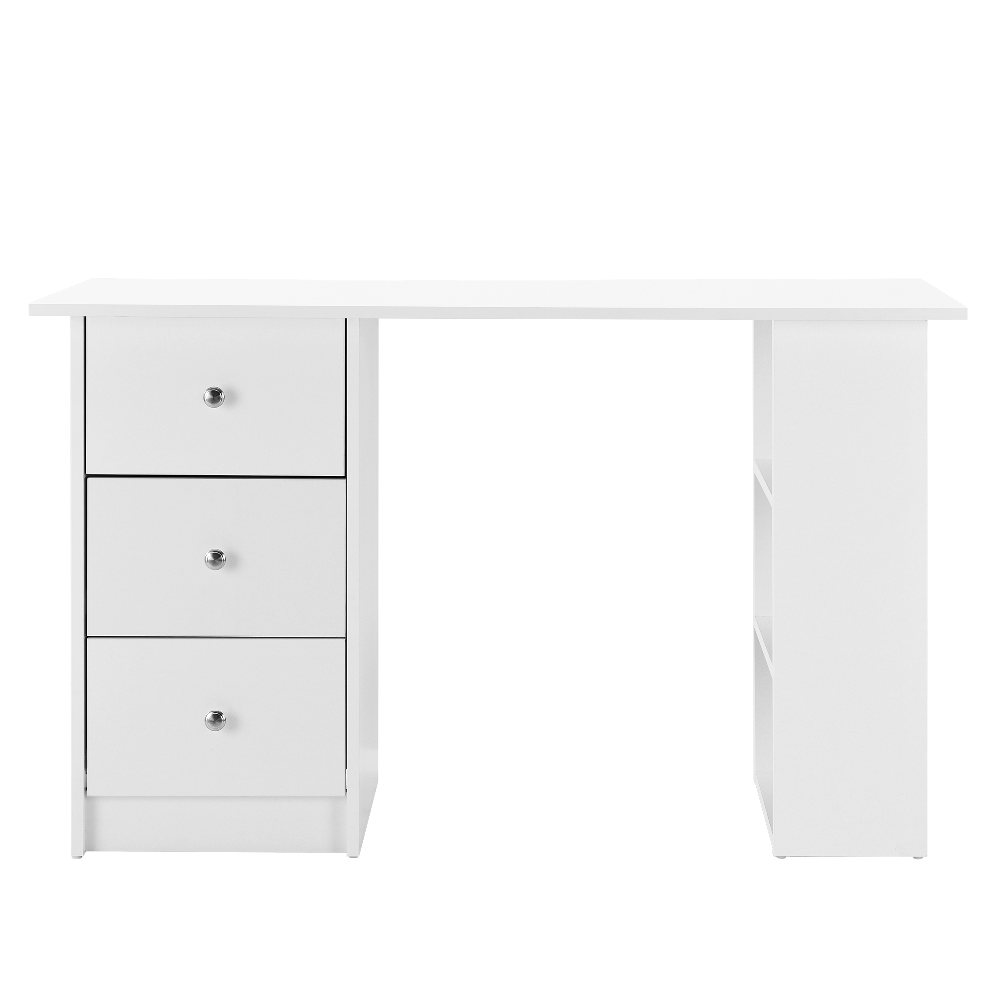 Bureau avec 3 tiroirs Lemberg 120 x 49 x 72 cm blanc [en.casa] - 4