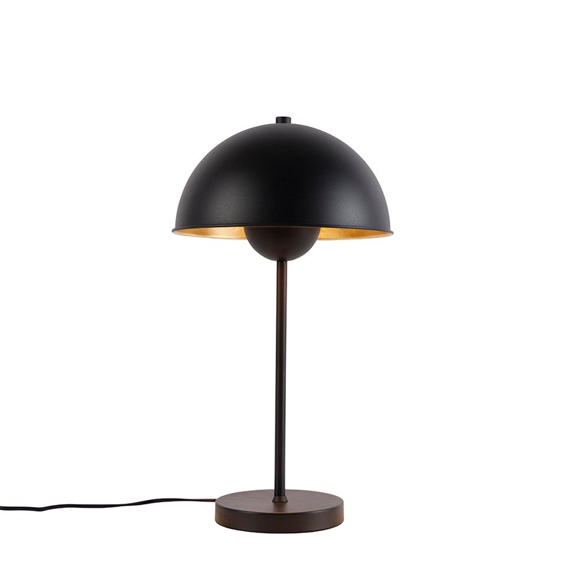 Lampa stołowa retro czarna ze złotem - Magnax