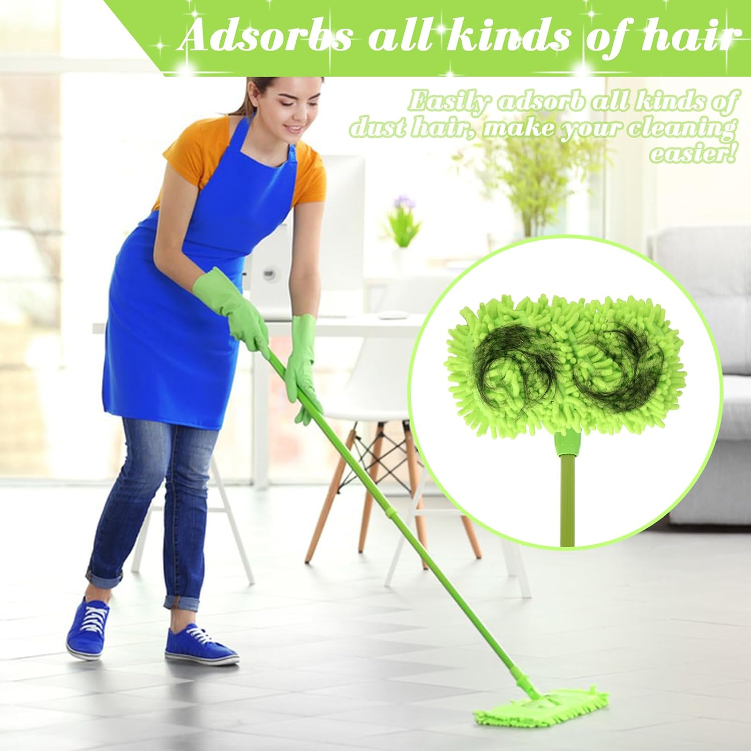 sztuki ściereczek z mikrofibry do mopa Swiffer Sweeper, wymienne nakładki do mopa parowego, wielokrotnego użytku zmywalne nakładki do mopa do podłóg z - 5
