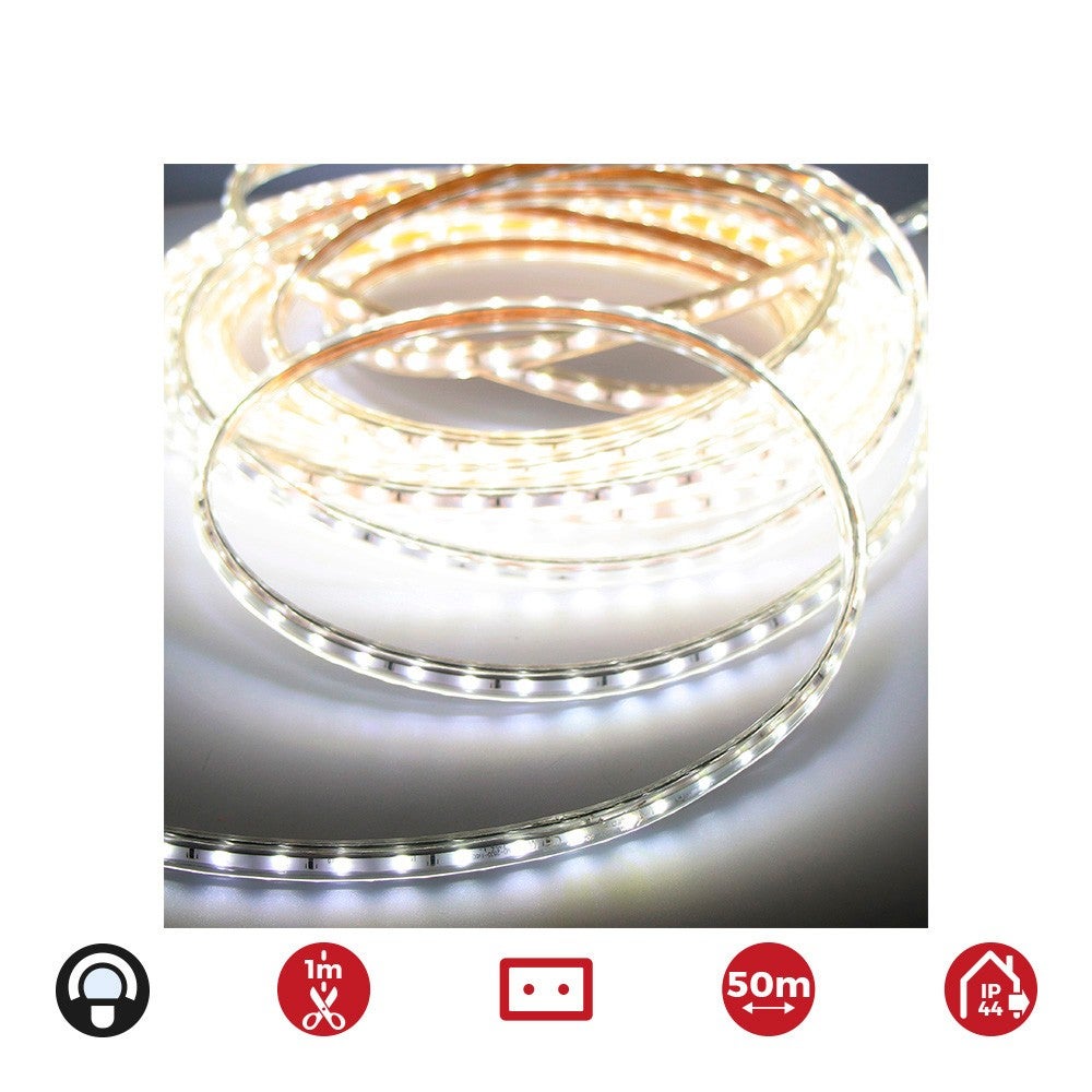TIRA DE LED 12mm GROSOR 60 LEDS/m 4,2W/m BLANCO FRIO 6.400K IP44 EDM ...