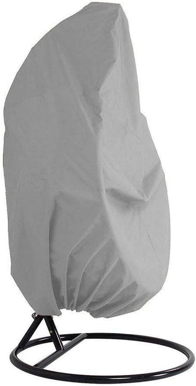 Pokrowiec na wiszący fotel ogrodowy z rattanu, wodoodporny i pyłoszczelny - 190 x 115 cm (szary)