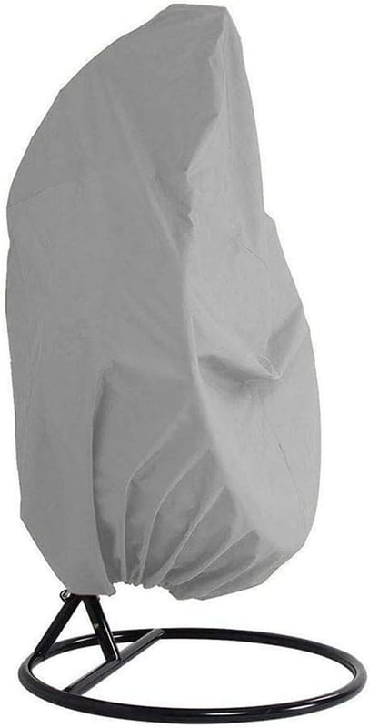 Pokrowiec na wiszący fotel ogrodowy z rattanu, wodoodporny i pyłoszczelny - 190 x 115 cm (szary)