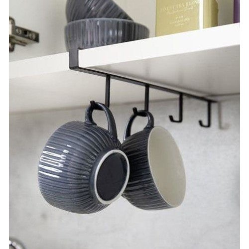Rangement de placard cuisine - Porte 4 Tasses - Noir - 6