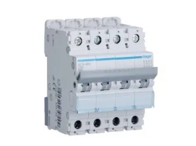 Magnetotermico 4 Poli 63A 6KA C 4 Moduli
