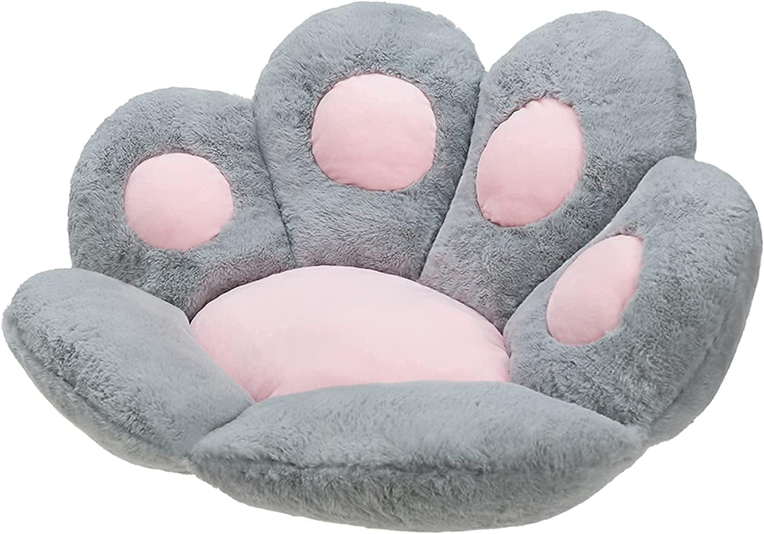 (70 x 70 cm, gris) cojín, cojín con forma de pata de gato, bonito cojín para asiento, cojín para sofá o silla, decoración para exteriores