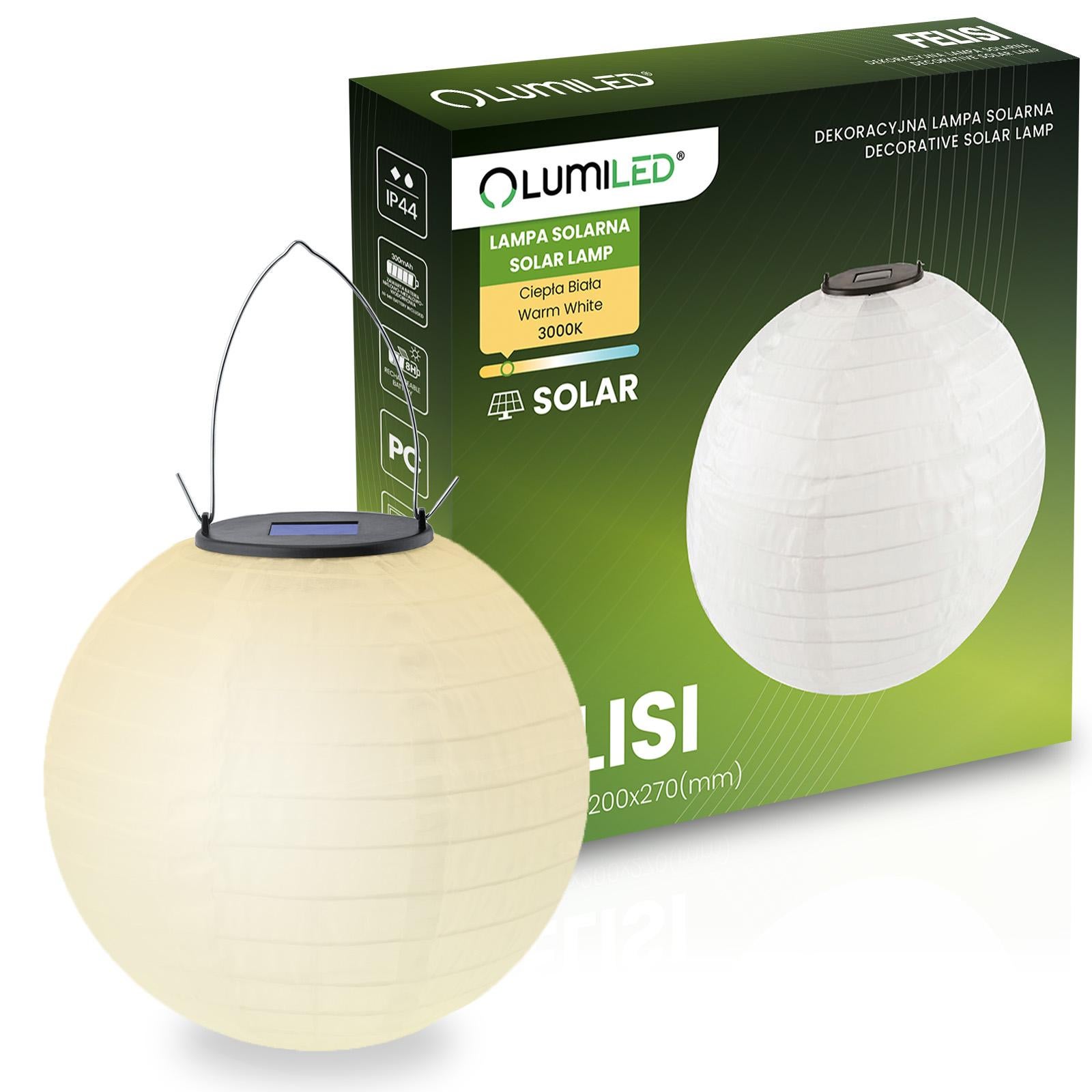 Lampa Solarna Lumiled Ogrodowa LED Lampion Origami Latarenka 20cm 1 szt.