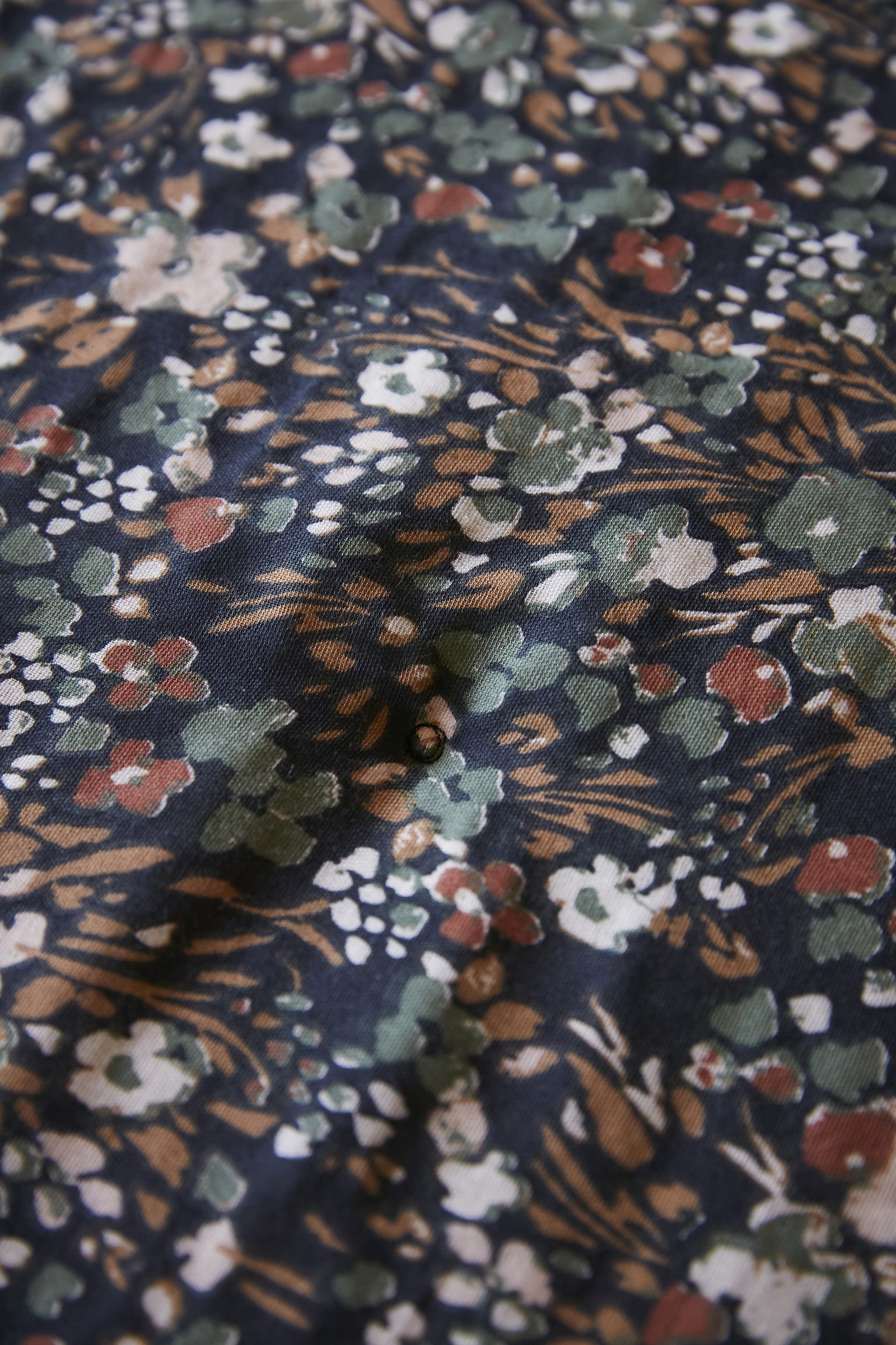 Housse de couette 260 x 240 cm double gaze de coton imprimée Capucine Bleu foncé - 6