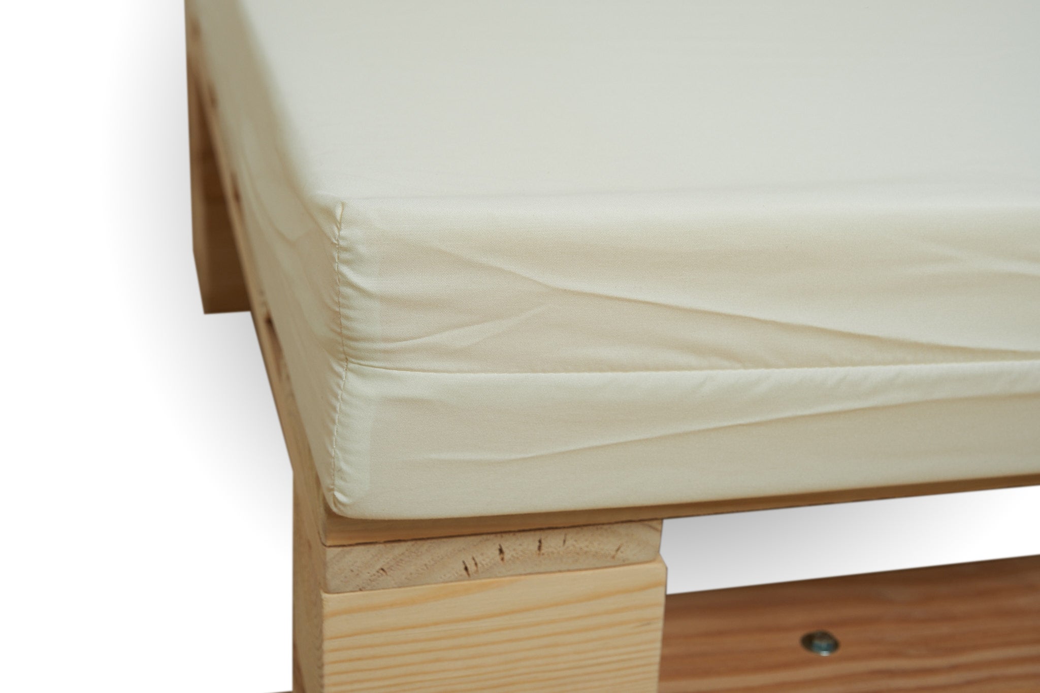 Coussins en tissu microfibre pour canapé en palettes (assise + dossier, beige, 100 x 60 cm) - 2