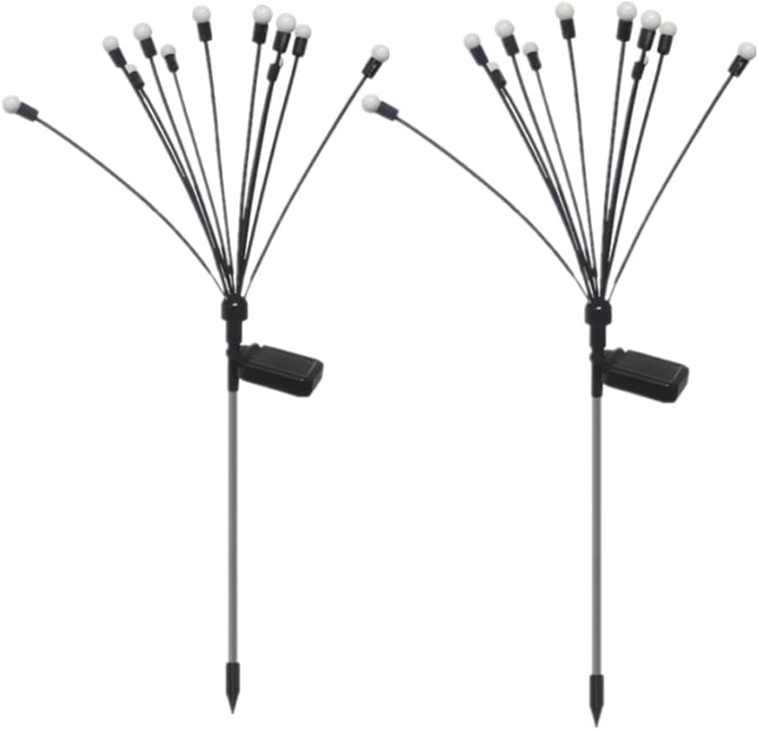 Lampy solarne, 10 lampek świecących światłem ciągłym, białe, 75 cm², wodoodporna, ogrodowa dekoracja świetlna w kształcie świetlika