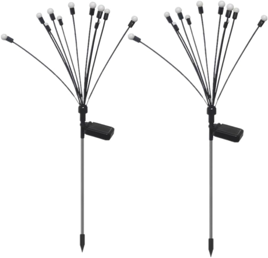 Lampy solarne, 10 lampek świecących światłem ciągłym, białe, 75 cm², wodoodporna, ogrodowa dekoracja świetlna w kształcie świetlika