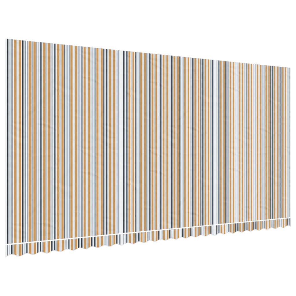 Tissu De Remplacement De Cantonnière D'auvent Rayure Crème 3,5m VidaXL